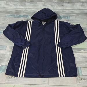 Vintage Adidas Windbreaker Long Sleeve Dress sz x-Small Navy & White